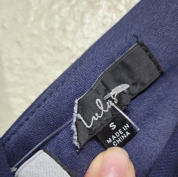 Lulus Sincerely Exquisite Navy Blue Short Sleeve Tiered Maxi Dress S Wedding - Picture 9 of 9